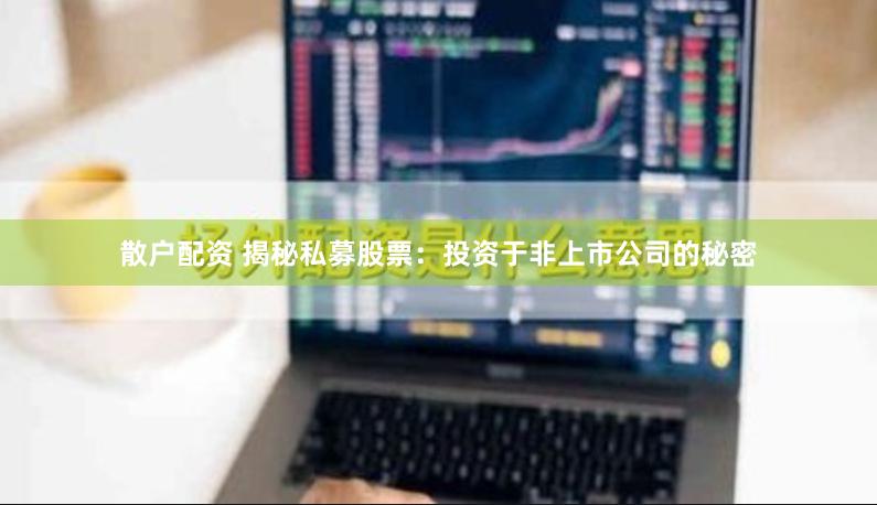 散户配资 揭秘私募股票：投资于非上市公司的秘密